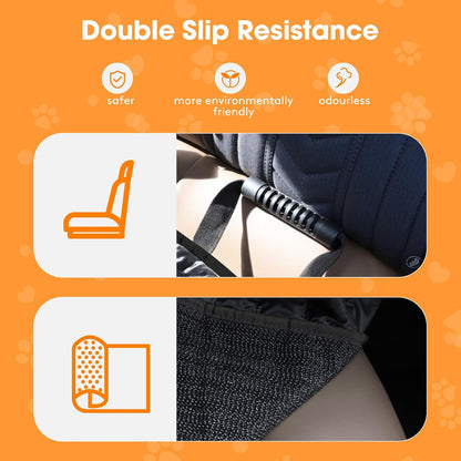 Dog Car Seat Cover Dog Hammock for Car Back Seat with Mesh Window and Side Protection, Rear Seat Covers Back Seat Cover Scratch Proof Nonslip Dog Seat Protector Cover for Most Cars/Suv