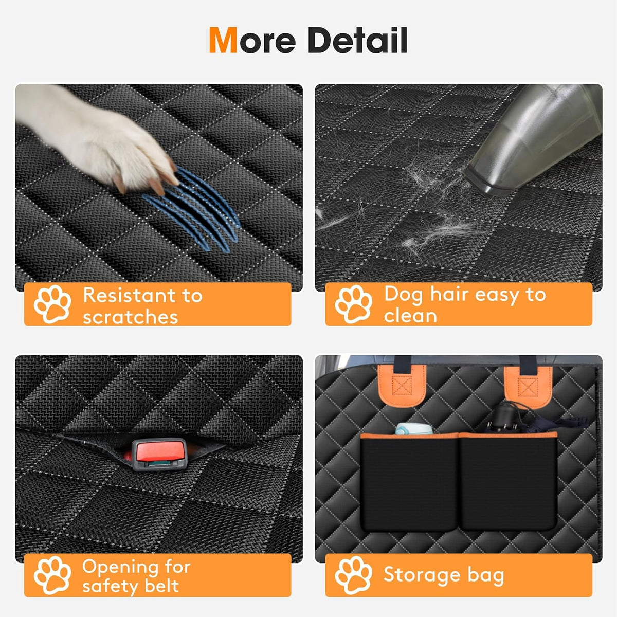 Dog Car Seat Cover Dog Hammock for Car Back Seat with Mesh Window and Side Protection, Rear Seat Covers Back Seat Cover Scratch Proof Nonslip Dog Seat Protector Cover for Most Cars/Suv