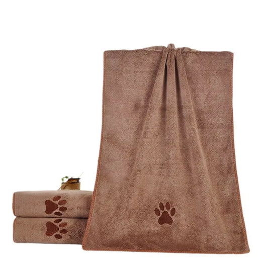 Wholesale Dog Towels for Drying Dogs Pet Towel 4 Colors Absorbent 100% Cotton 2 Sizes Bath Towels Dog Bathing Kit Custom