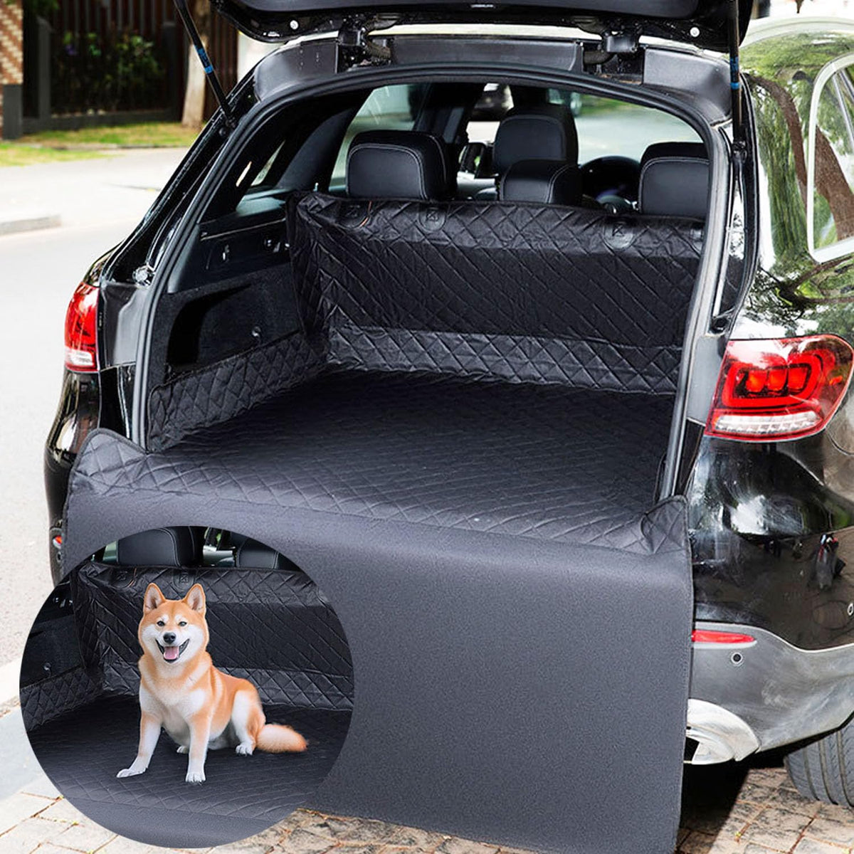 Petnice Pet Back Seat Covers, Dog Car Seat Cover Waterproof Liner Protector, Pet Hammock Scratch Proof Nonslip Protect Blanket, Easy to Clean Seat Pad for Cars Trucks Suv(Black)